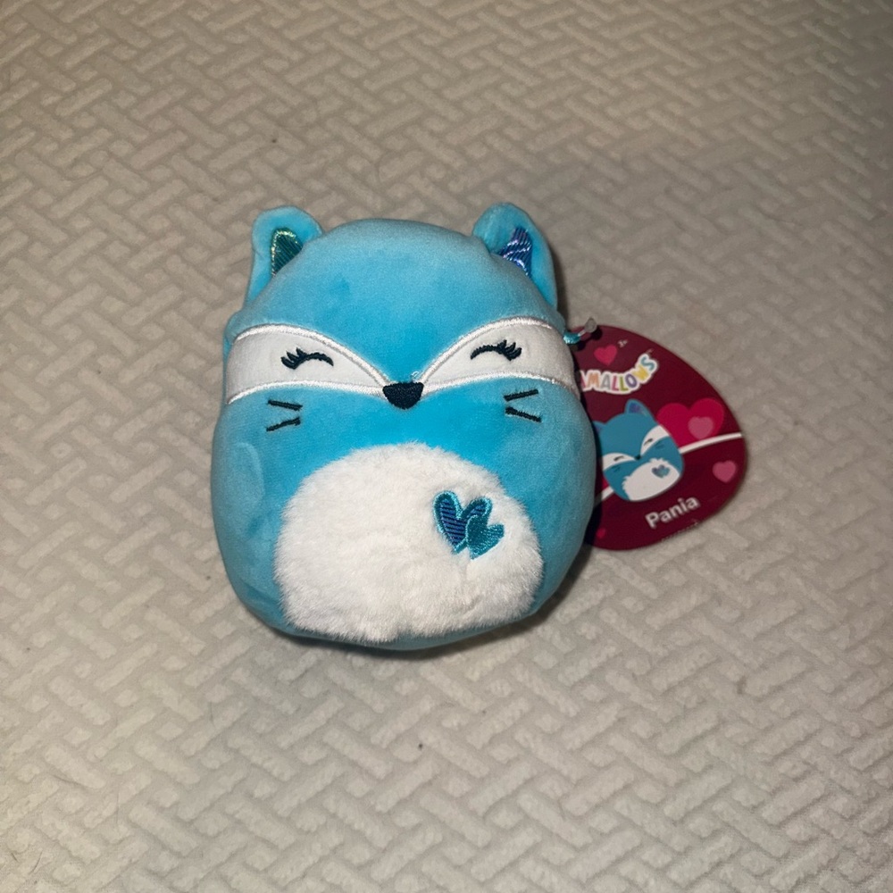 Blue and White Squishmallow Plush Toy